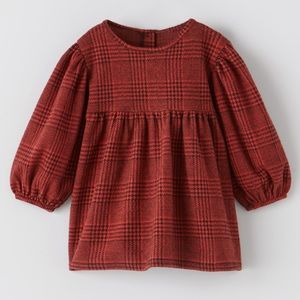 NWT Zara Baby Tartan Plaid Dress size 3-4 y